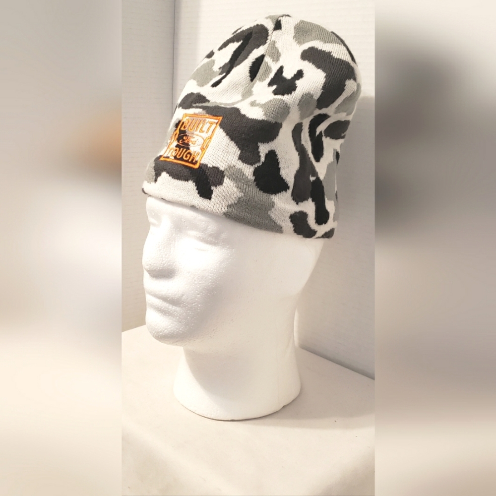 Ford Reversible Beanie White Camo/Safety Orange OS